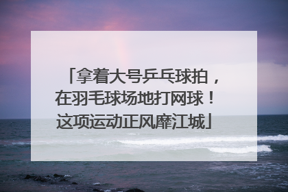 拿着大号乒乓球拍，在羽毛球场地打网球！这项运动正风靡江城