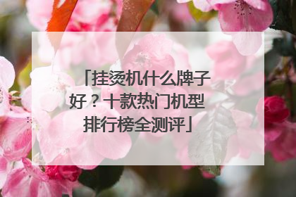 挂烫机什么牌子好？十款热门机型排行榜全测评