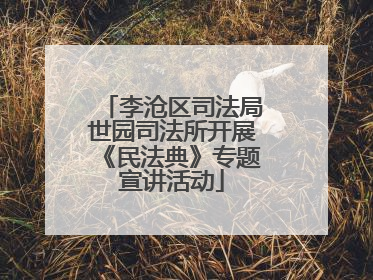 李沧区司法局世园司法所开展《民法典》专题宣讲活动