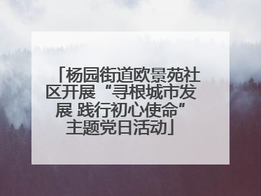 杨园街道欧景苑社区开展“寻根城市发展 践行初心使命”主题党日活动