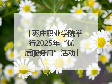 枣庄职业学院举行2025年“优质服务月”活动