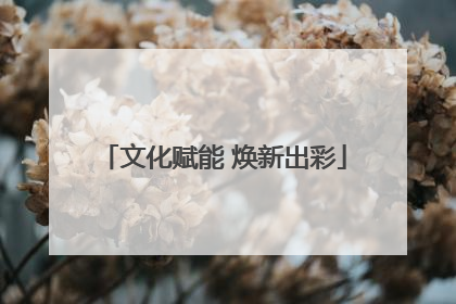 文化赋能 焕新出彩