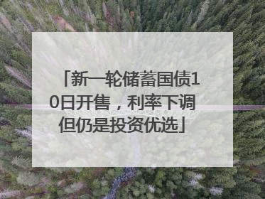 新一轮储蓄国债10日开售，利率下调但仍是投资优选