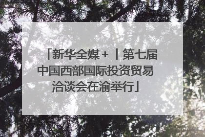 新华全媒＋丨第七届中国西部国际投资贸易洽谈会在渝举行