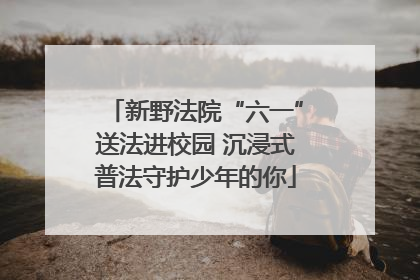 新野法院“六一”送法进校园 沉浸式普法守护少年的你