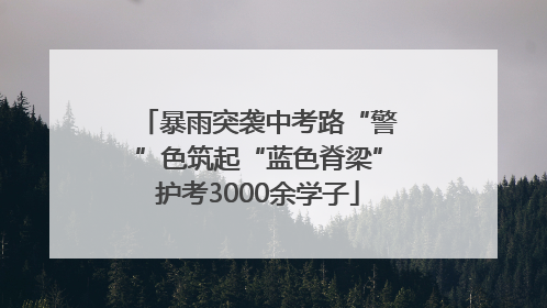 暴雨突袭中考路“警”色筑起“蓝色脊梁”护考3000余学子