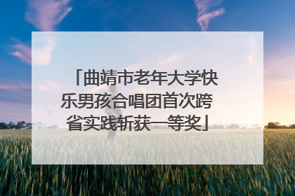 曲靖市老年大学快乐男孩合唱团首次跨省实践斩获一等奖