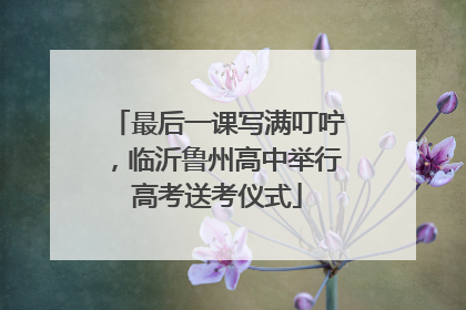 最后一课写满叮咛，临沂鲁州高中举行高考送考仪式