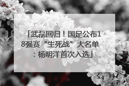 武磊回归！国足公布18强赛“生死战”大名单：杨明洋首次入选