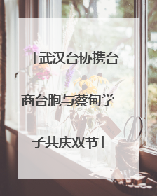 武汉台协携台商台胞与蔡甸学子共庆双节