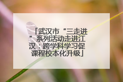 武汉市“三走进”系列活动走进江汉：跨学科学习促课程校本化升级