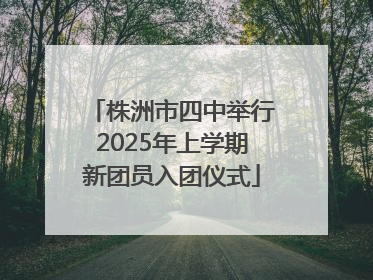 株洲市四中举行2025年上学期新团员入团仪式