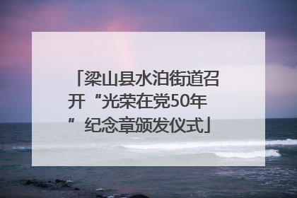 梁山县水泊街道召开“光荣在党50年”纪念章颁发仪式