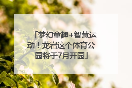 梦幻童趣+智慧运动！龙岩这个体育公园将于7月开园