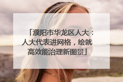 濮阳市华龙区人大：人大代表进网格，绘就高效能治理新图景