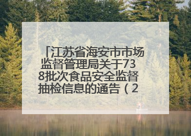 江苏省海安市市场监督管理局关于738批次食品安全监督抽检信息的通告（2025年第4期）