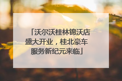 沃尔沃桂林锦沃店盛大开业，桂北豪车服务新纪元来临