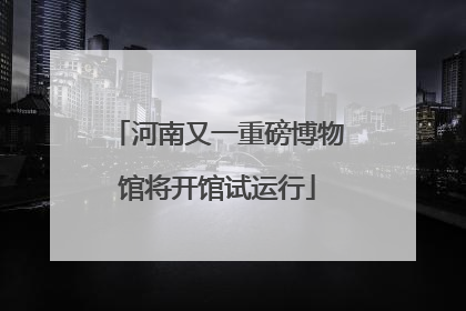 河南又一重磅博物馆将开馆试运行