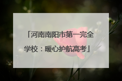 河南南阳市第一完全学校：暖心护航高考