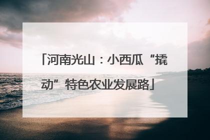 河南光山：小西瓜“撬动”特色农业发展路
