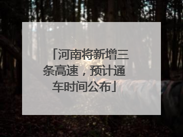 河南将新增三条高速，预计通车时间公布