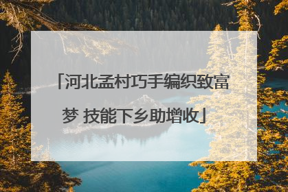 河北孟村巧手编织致富梦 技能下乡助增收