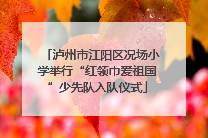 泸州市江阳区况场小学举行“红领巾爱祖国”少先队入队仪式