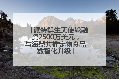 派特鲜生天使轮融资2500万美元，与海鼎共推宠物食品数智化升级