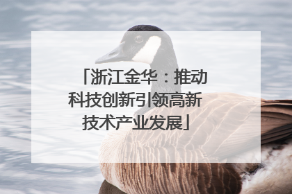 浙江金华：推动科技创新引领高新技术产业发展