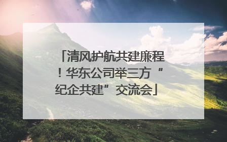 清风护航共建廉程！华东公司举三方“纪企共建”交流会