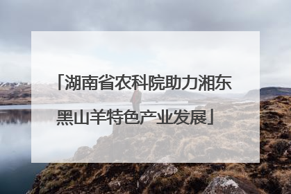 湖南省农科院助力湘东黑山羊特色产业发展