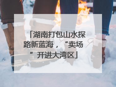 湖南打包山水探路新蓝海，“卖场”开进大湾区
