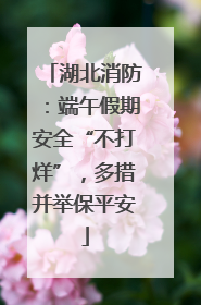 湖北消防：端午假期安全“不打烊”，多措并举保平安