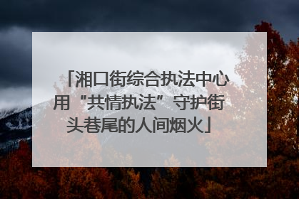 湘口街综合执法中心用“共情执法”守护街头巷尾的人间烟火