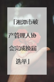 湘潭市破产管理人协会完成换届选举