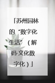 苏州园林的“数字化生活”（解码·文化数字化）