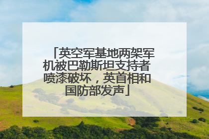 英空军基地两架军机被巴勒斯坦支持者喷漆破坏，英首相和国防部发声