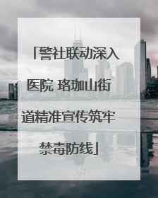 警社联动深入医院 珞珈山街道精准宣传筑牢禁毒防线