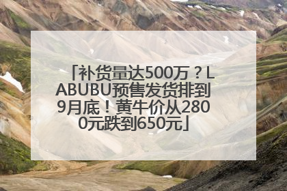 补货量达500万？LABUBU预售发货排到9月底！黄牛价从2800元跌到650元