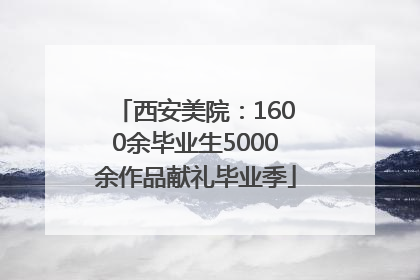 西安美院：1600余毕业生5000余作品献礼毕业季