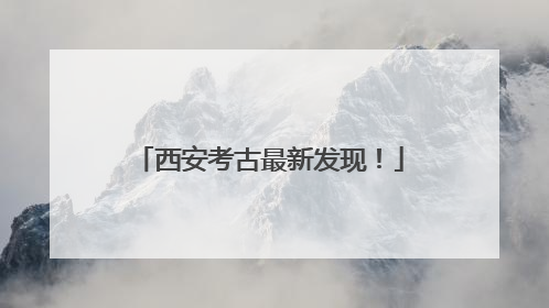 西安考古最新发现！
