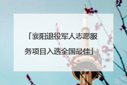 襄阳退役军人志愿服务项目入选全国最佳