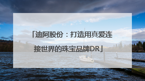 迪阿股份：打造用真爱连接世界的珠宝品牌DR