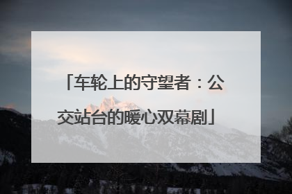 车轮上的守望者：公交站台的暖心双幕剧