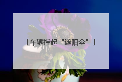 车辆撑起“遮阳伞”