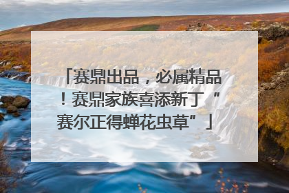 赛鼎出品，必属精品！赛鼎家族喜添新丁“赛尔正得蝉花虫草”