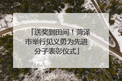 送奖到田间！菏泽市举行见义勇为先进分子表彰仪式