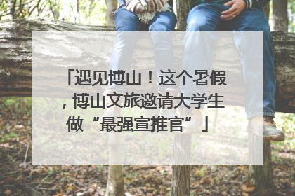 遇见博山！这个暑假，博山文旅邀请大学生做“最强宣推官”