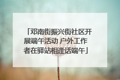 邓南街振兴街社区开展端午活动 户外工作者在驿站相逢话端午