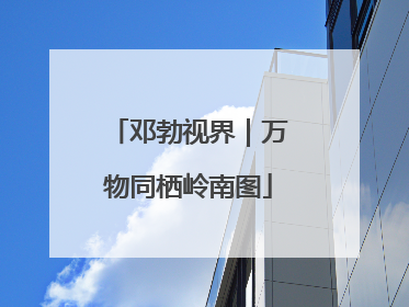 邓勃视界｜万物同栖岭南图